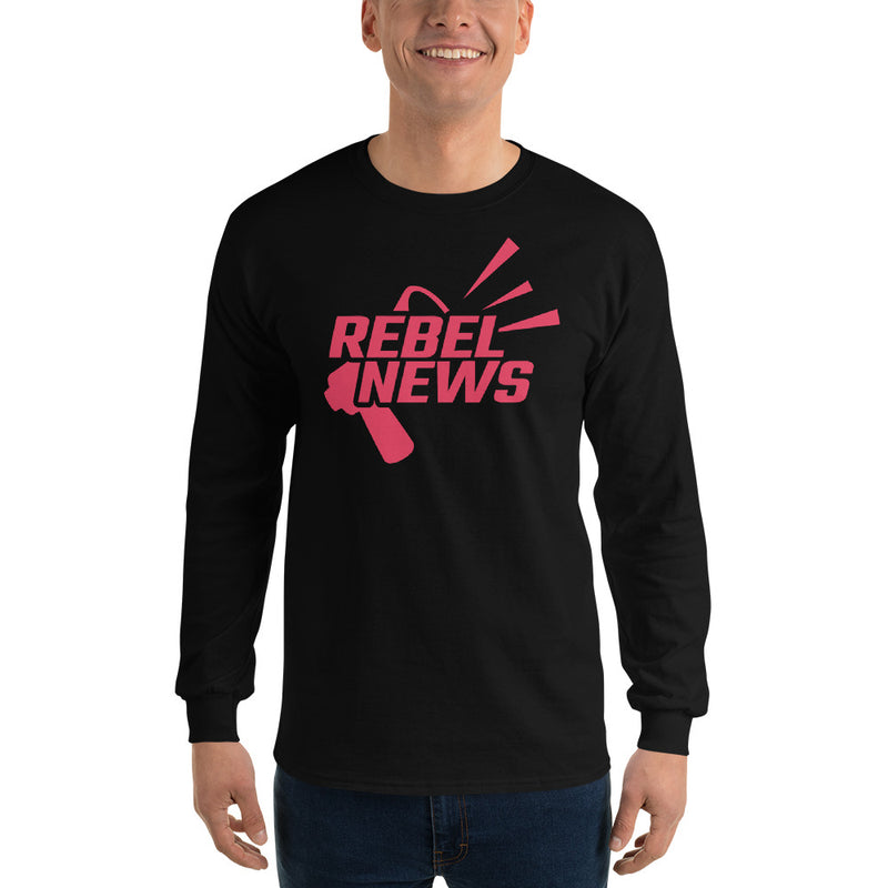 Load image into Gallery viewer, Rebel News Horn Logo (Red)- Unisex Long Sleeve Shirt
