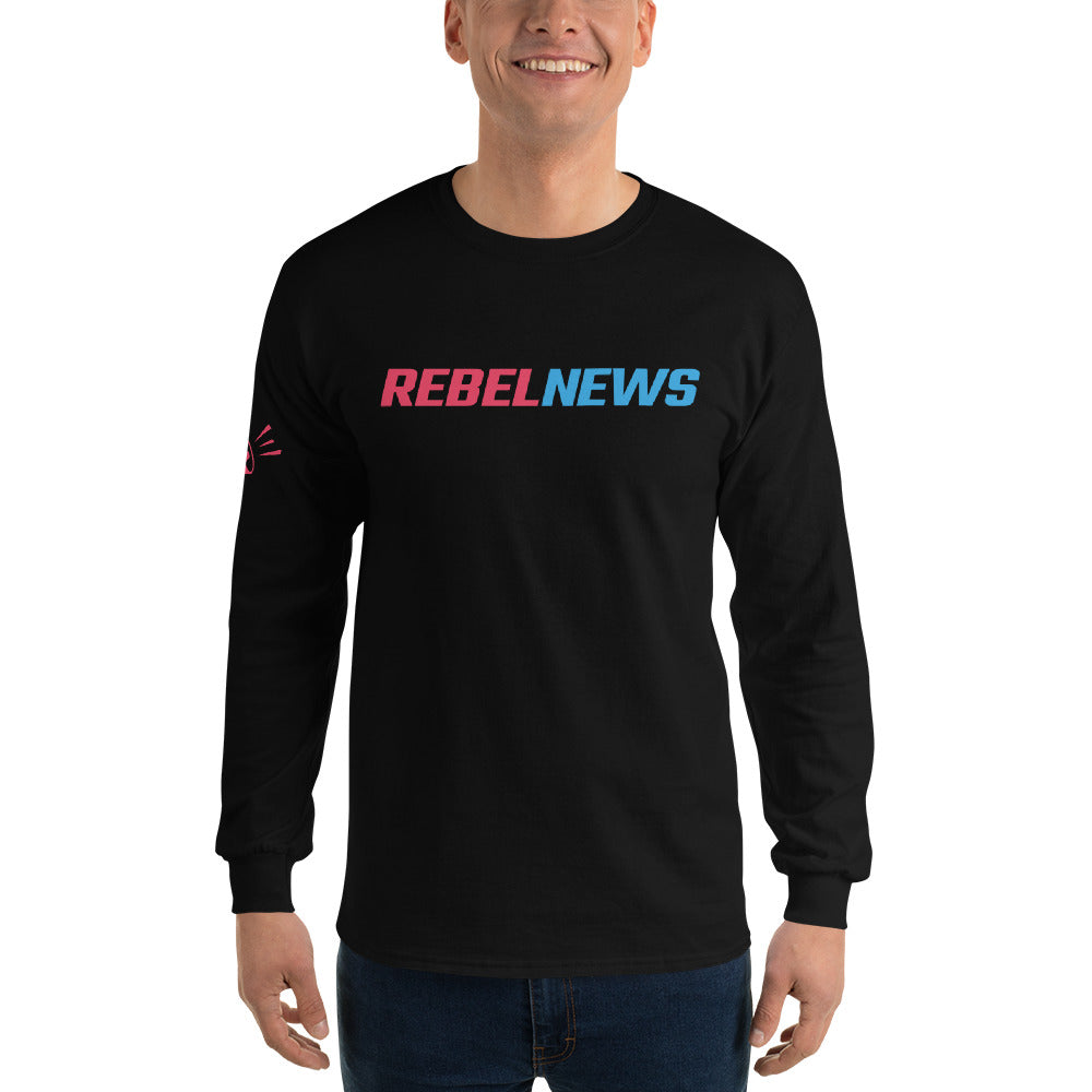 Rebel News Typography Logo- Unisex Long Sleeve Shirt