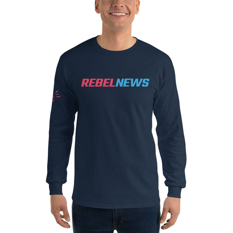 Load image into Gallery viewer, Rebel News Typography Logo- Unisex Long Sleeve Shirt
