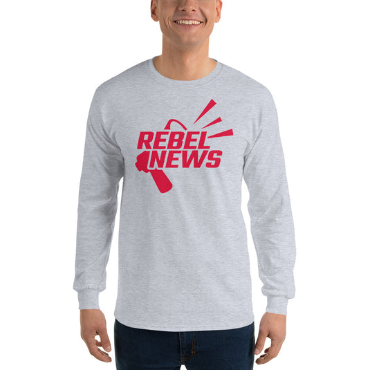 Rebel News Horn Logo (Red)- Unisex Long Sleeve Shirt