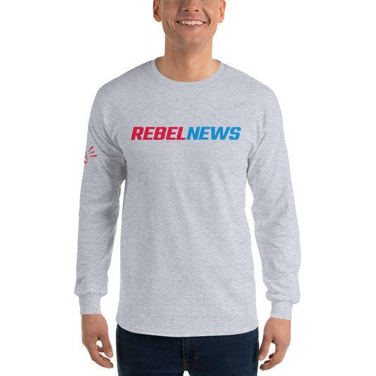 Rebel News Typography Logo- Unisex Long Sleeve Shirt