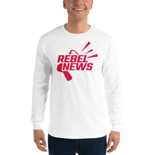 Load image into Gallery viewer, Rebel News Horn Logo (Red)- Unisex Long Sleeve Shirt
