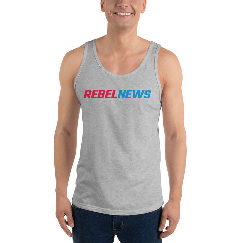 Load image into Gallery viewer, Rebel News Typography Logo- Unisex Tank Top
