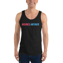 Load image into Gallery viewer, Rebel News Typography Logo- Unisex Tank Top
