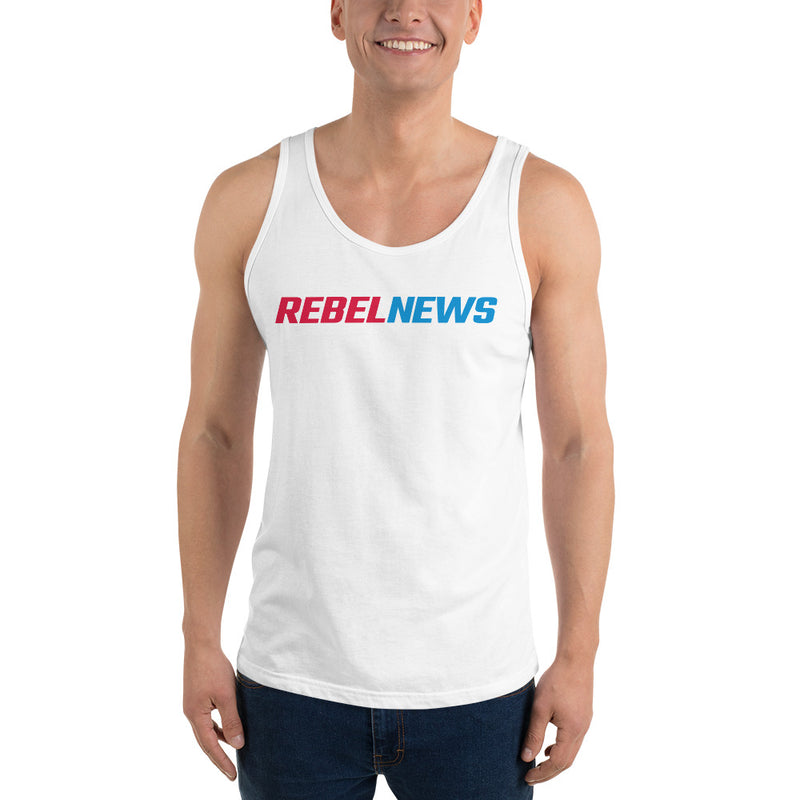 Load image into Gallery viewer, Rebel News Typography Logo- Unisex Tank Top
