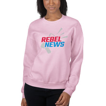 Load image into Gallery viewer, Rebel News Horn Logo (Red &amp; Blue)- Unisex Crew Neck
