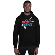 Load image into Gallery viewer, Rebel News Horn Logo (Red &amp; Blue)- Unisex Hoodie
