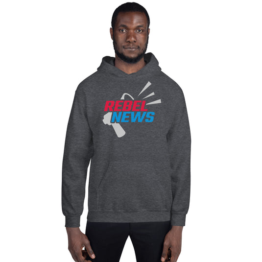 Rebel News Horn Logo (Red & Blue)- Unisex Hoodie