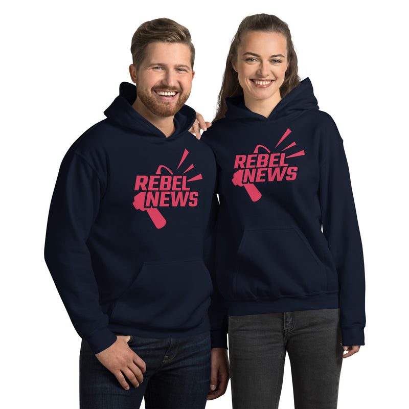 Load image into Gallery viewer, Rebel News Horn Logo (Red)- Unisex Hoodie
