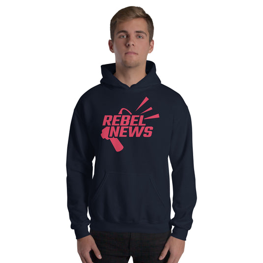 Rebel News Horn Logo (Red)- Unisex Hoodie