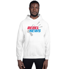 Load image into Gallery viewer, Rebel News Horn Logo (Red &amp; Blue)- Unisex Hoodie

