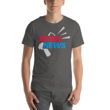 Load image into Gallery viewer, Rebel News Horn Logo (Red &amp; Blue)- Unisex T-Shirt
