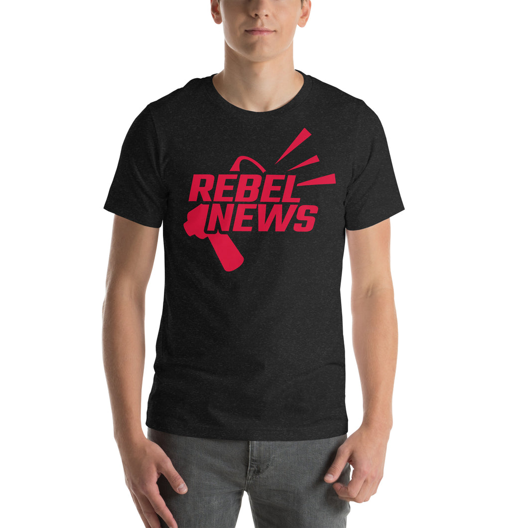 Rebel News Horn Logo (Red)- Unisex T-Shirt