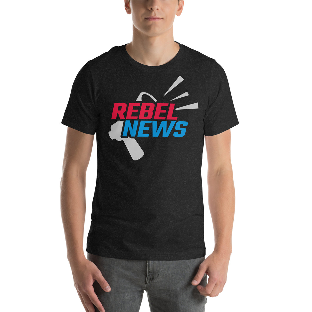 Rebel News Horn Logo (Red & Blue)- Unisex T-Shirt