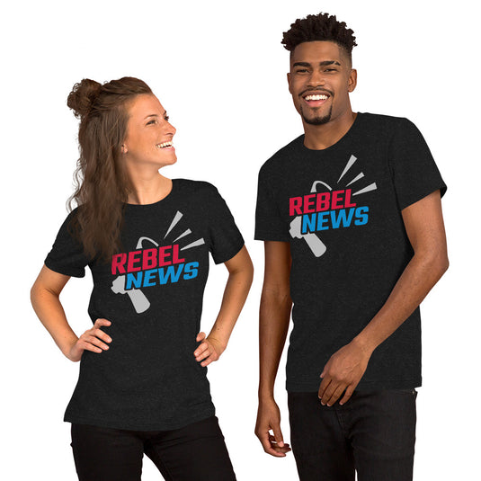 Rebel News Horn Logo (Red & Blue)- Unisex T-Shirt