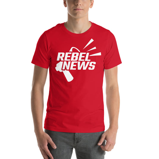 Rebel News Horn Logo (Red)- Unisex T-Shirt