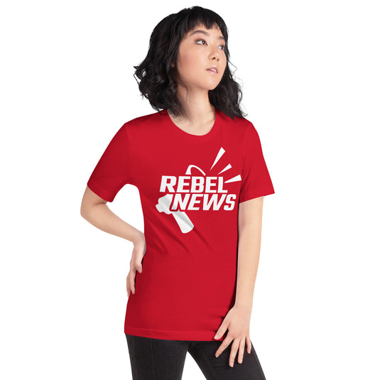 Rebel News Horn Logo (Red)- Unisex T-Shirt