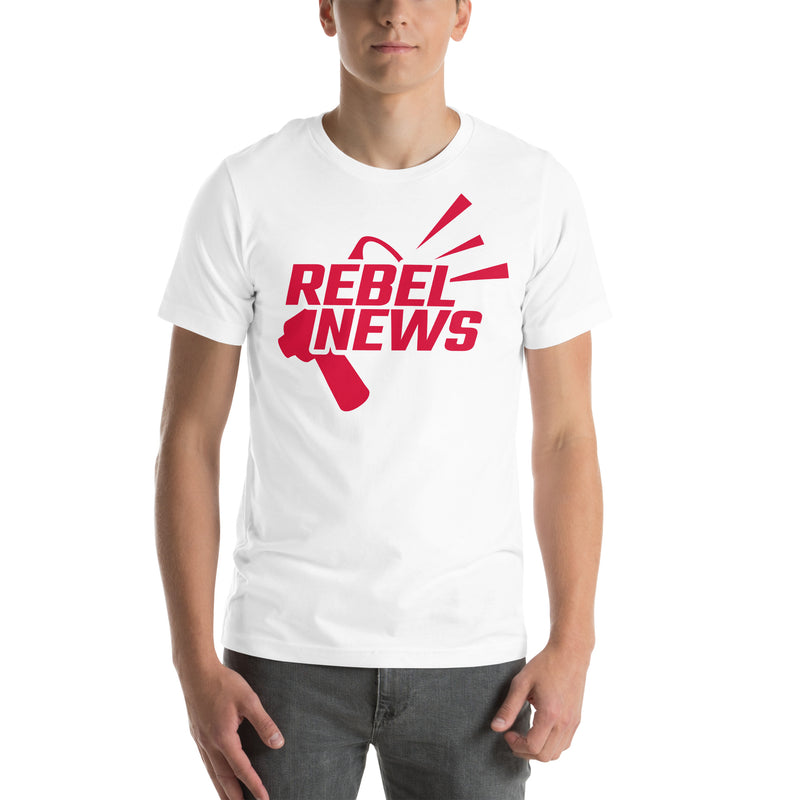 Load image into Gallery viewer, Rebel News Horn Logo (Red)- Unisex T-Shirt
