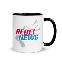 Load image into Gallery viewer, Rebel News Horn Logo (Red &amp; Blue)- Two Tone Mug
