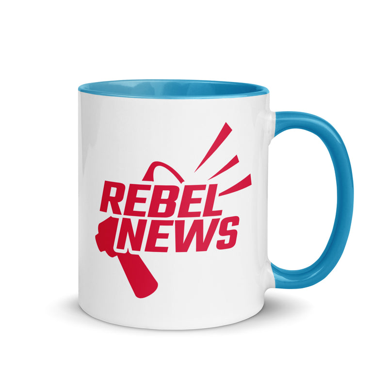 Load image into Gallery viewer, Rebel News Horn Logo (Red)- Two-Tone Mug
