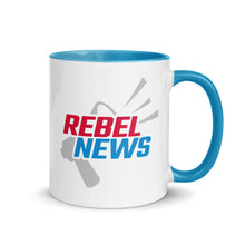 Load image into Gallery viewer, Rebel News Horn Logo (Red &amp; Blue)- Two Tone Mug
