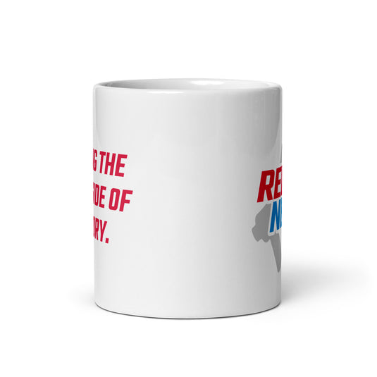 Rebel News Horn Logo (Red & Blue)- White Glossy Mug