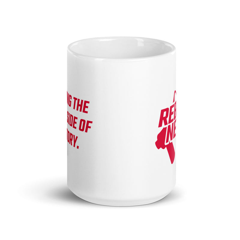 Load image into Gallery viewer, Rebel News Horn Logo (Red)- White Glossy Mug
