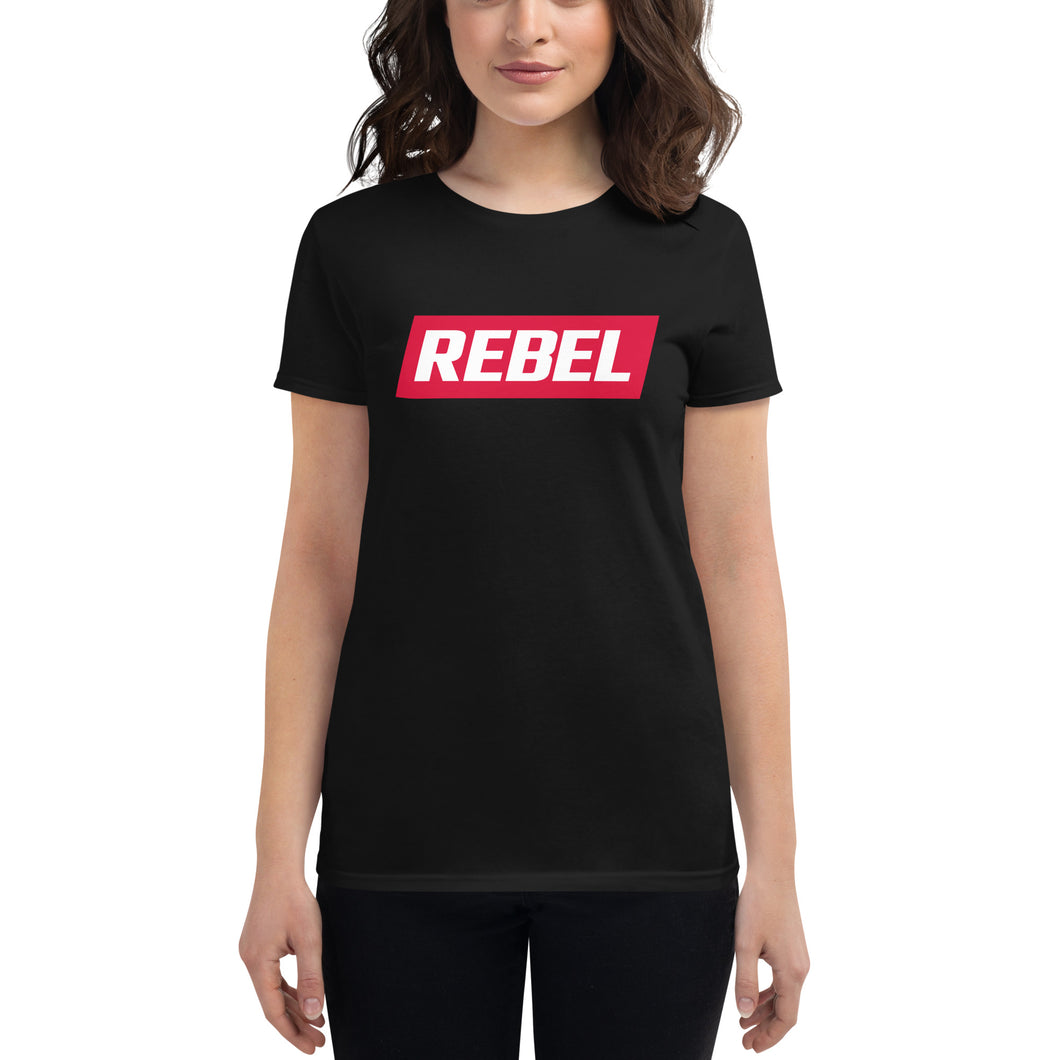 REBEL Logo- Women's Fitted T-Shirt
